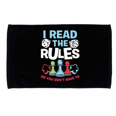 I Read The Rules Board Dice Chess Board Gaming Board Gamers Microfiber Hand Towel