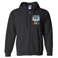 I Read The Rules Board Dice Chess Board Gaming Board Gamers Full Zip Hoodie