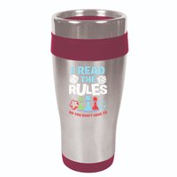I Read The Rules Board Dice Chess Board Gaming Board Gamers 16oz Travel Tumbler