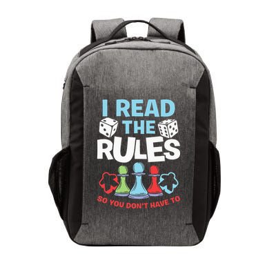 I Read The Rules Board Dice Chess Board Gaming Board Gamers Vector Backpack