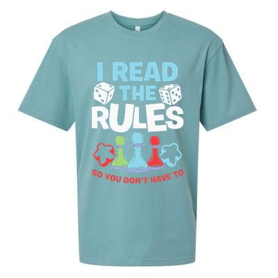I Read The Rules Board Dice Chess Board Gaming Board Gamers Sueded Cloud Jersey T-Shirt