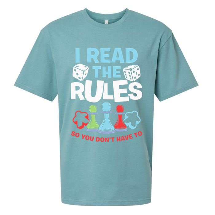 I Read The Rules Board Dice Chess Board Gaming Board Gamers Sueded Cloud Jersey T-Shirt