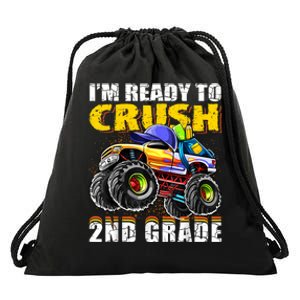 Im Ready To Crush 2nd Grade Monster Truck Backpack Back To School Drawstring Bag