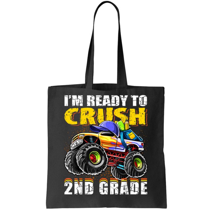 Im Ready To Crush 2nd Grade Monster Truck Backpack Back To School Tote Bag