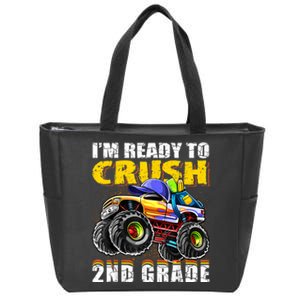 Im Ready To Crush 2nd Grade Monster Truck Backpack Back To School Zip Tote Bag