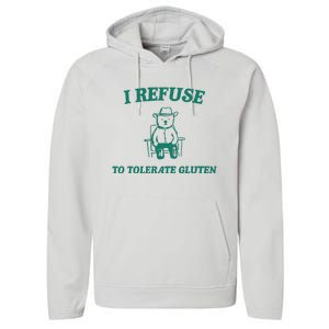 I Refuse To Tolerate Gluten Performance Fleece Hoodie