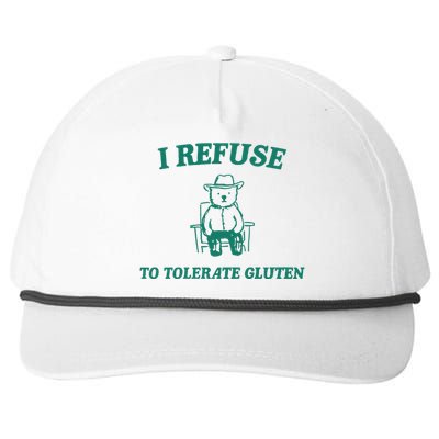 I Refuse To Tolerate Gluten Snapback Five-Panel Rope Hat