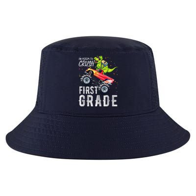 IM Ready To Crush First Grade Monster Truck Dinosaur Cool Comfort Performance Bucket Hat