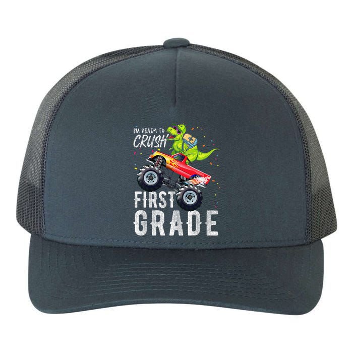 IM Ready To Crush First Grade Monster Truck Dinosaur Yupoong Adult 5-Panel Trucker Hat