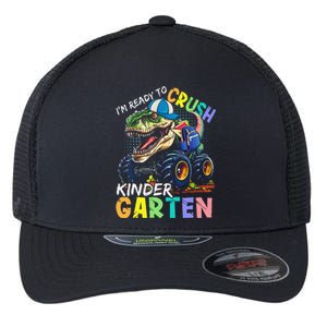 IM Ready To Crush Kindergarten Monster Truck Dinosaur Flexfit Unipanel Trucker Cap