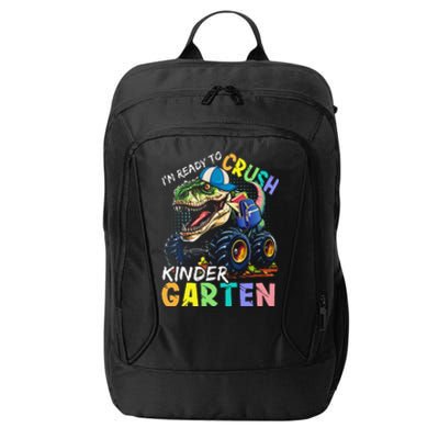 IM Ready To Crush Kindergarten Monster Truck Dinosaur City Backpack