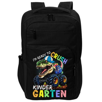 IM Ready To Crush Kindergarten Monster Truck Dinosaur Impact Tech Backpack