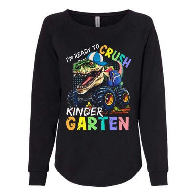 IM Ready To Crush Kindergarten Monster Truck Dinosaur Womens California Wash Sweatshirt