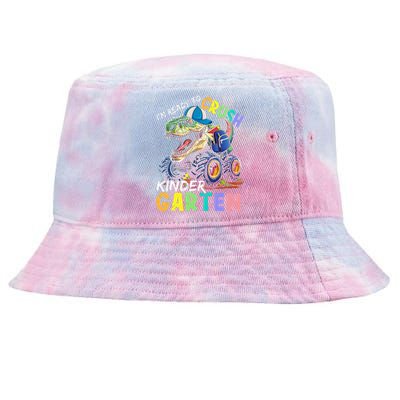 IM Ready To Crush Kindergarten Monster Truck Dinosaur Tie-Dyed Bucket Hat