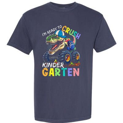 IM Ready To Crush Kindergarten Monster Truck Dinosaur Garment-Dyed Heavyweight T-Shirt