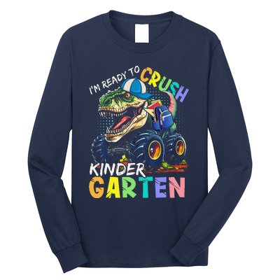 IM Ready To Crush Kindergarten Monster Truck Dinosaur Long Sleeve Shirt