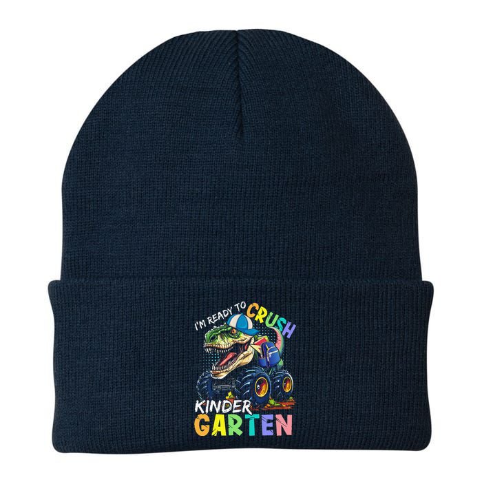 IM Ready To Crush Kindergarten Monster Truck Dinosaur Knit Cap Winter Beanie