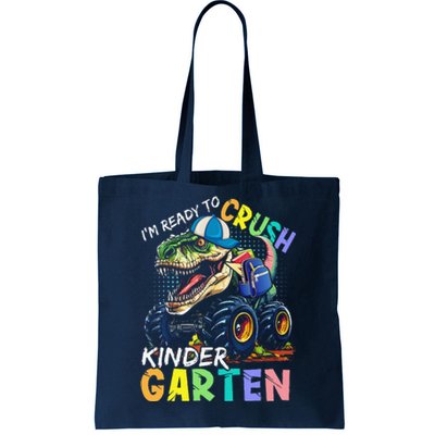 IM Ready To Crush Kindergarten Monster Truck Dinosaur Tote Bag