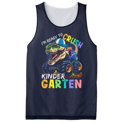 IM Ready To Crush Kindergarten Monster Truck Dinosaur Mesh Reversible Basketball Jersey Tank