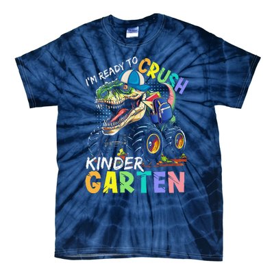 IM Ready To Crush Kindergarten Monster Truck Dinosaur Tie-Dye T-Shirt