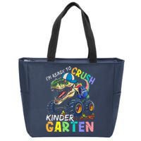 IM Ready To Crush Kindergarten Monster Truck Dinosaur Zip Tote Bag