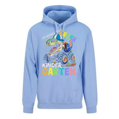 IM Ready To Crush Kindergarten Monster Truck Dinosaur Unisex Surf Hoodie