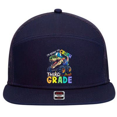 IM Ready To Crush Third Grade Monster Truck Dinosaur 7 Panel Mesh Trucker Snapback Hat
