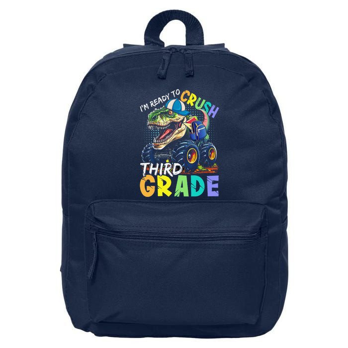 IM Ready To Crush Third Grade Monster Truck Dinosaur 16 in Basic Backpack