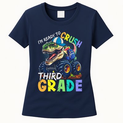 IM Ready To Crush Third Grade Monster Truck Dinosaur Womens T-Shirt