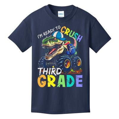 IM Ready To Crush Third Grade Monster Truck Dinosaur Kids T-Shirt