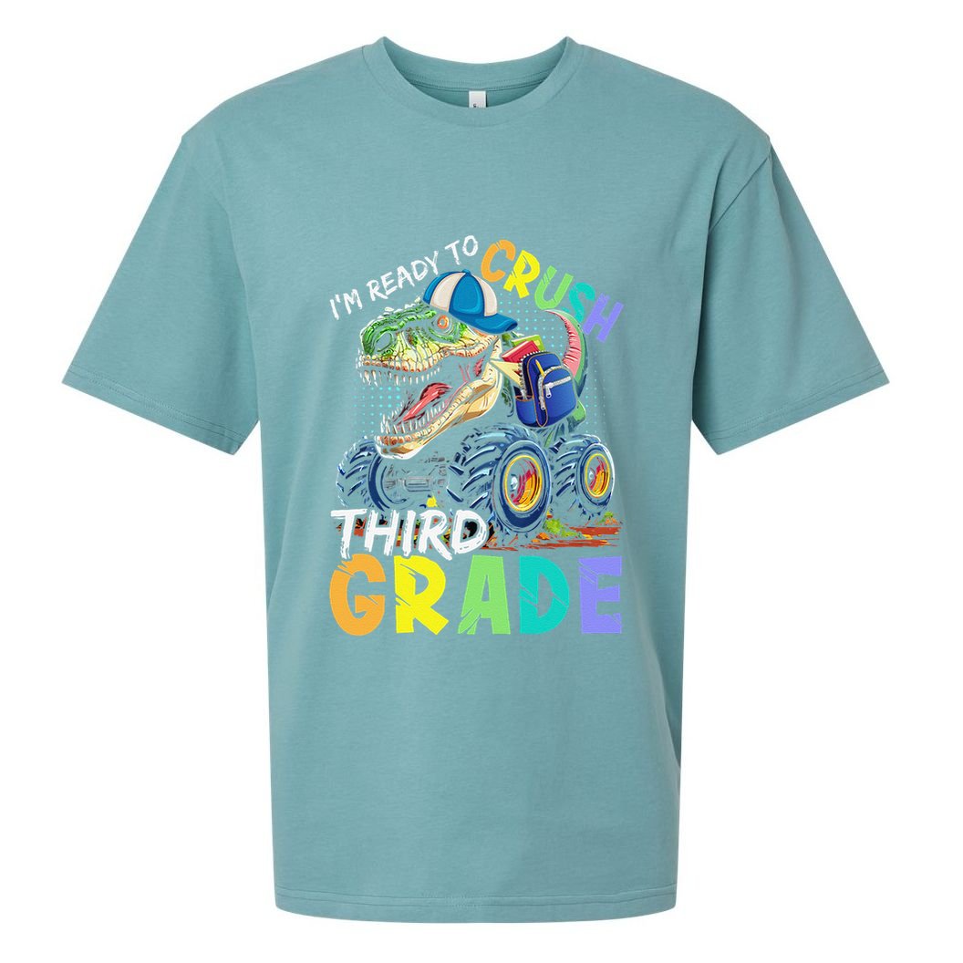 IM Ready To Crush Third Grade Monster Truck Dinosaur Sueded Cloud Jersey T-Shirt