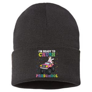 I'm Ready To Crush Preschool Unicorn Monster Truck Girl Sustainable Knit Beanie