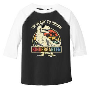 Im Ready To Crush Kindergarten Back To School Dinosaur Toddler Fine Jersey T-Shirt