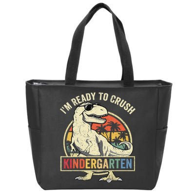 Im Ready To Crush Kindergarten Back To School Dinosaur Zip Tote Bag