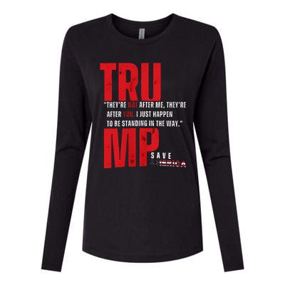 In Reality TheyRe Not After Me TheyRe After You Trump 2024 Womens Cotton Relaxed Long Sleeve T-Shirt