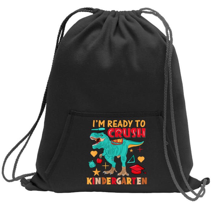 Im Ready To Crush Kindergarten Dinosaur Back To School Sweatshirt Cinch Pack Bag