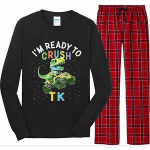 Im Ready To Crush TK Dinosaur Back To School TK Funny Long Sleeve Pajama Set