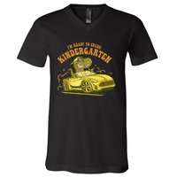 Im Ready To Crush Kindergarten Trex Dinosaur Back To School V-Neck T-Shirt