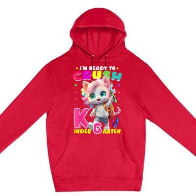 Im Ready To Crush Kindergarten Unicorn Back To School Girls Premium Pullover Hoodie