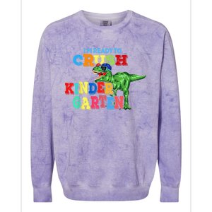 I'm Ready To Crush Kindergarten Dinosaur Back To School Kid Colorblast Crewneck Sweatshirt