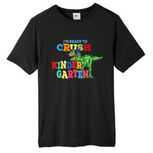 I'm Ready To Crush Kindergarten Dinosaur Back To School Kid Tall Fusion ChromaSoft Performance T-Shirt