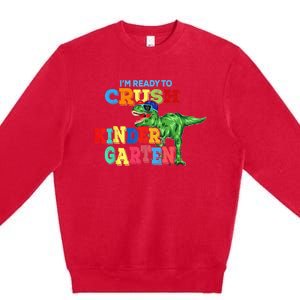 I'm Ready To Crush Kindergarten Dinosaur Back To School Kid Premium Crewneck Sweatshirt