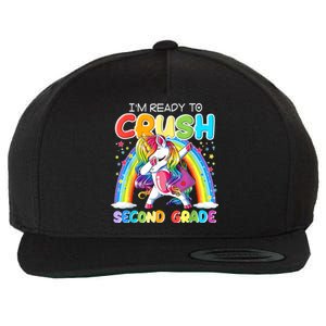 Im Ready To Crush Second Grade Unicorn Back To School Gift Wool Snapback Cap