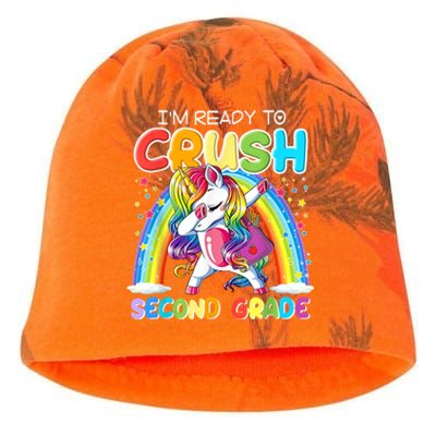 Im Ready To Crush Second Grade Unicorn Back To School Gift Kati - Camo Knit Beanie