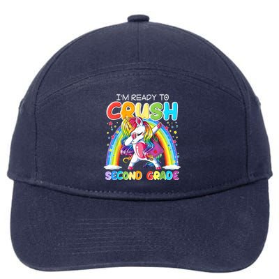 Im Ready To Crush Second Grade Unicorn Back To School Gift 7-Panel Snapback Hat