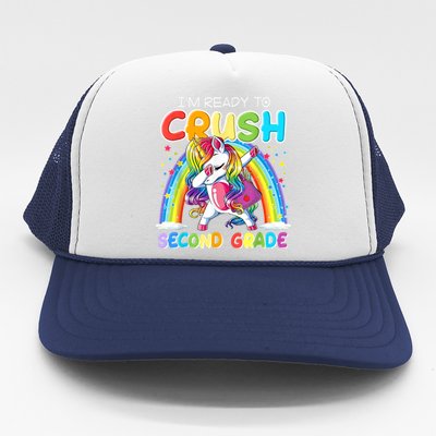 Im Ready To Crush Second Grade Unicorn Back To School Gift Trucker Hat