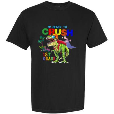 I'm Ready To Crush 1st Grade Back to School Dinosaur Garment-Dyed Heavyweight T-Shirt