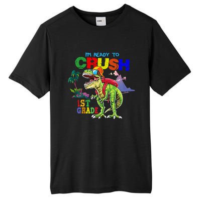 I'm Ready To Crush 1st Grade Back to School Dinosaur Tall Fusion ChromaSoft Performance T-Shirt