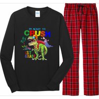 I'm Ready To Crush 1st Grade Back to School Dinosaur Long Sleeve Pajama Set