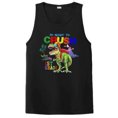 I'm Ready To Crush 1st Grade Back to School Dinosaur PosiCharge Competitor Tank